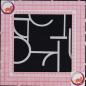 Preview: Romanitjersey abstrakte Zeichen schwarz ecru